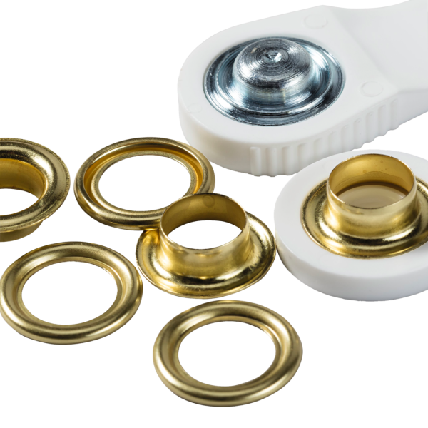 Prym Ösen mit Scheiben 11 mm, Messing